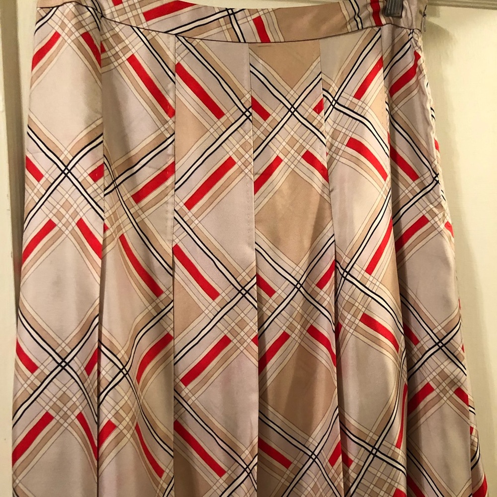GAP Silk Pleated Full Skirt